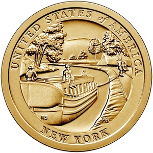 2021 1-dollar - S - New York - Reverse Proof reverse